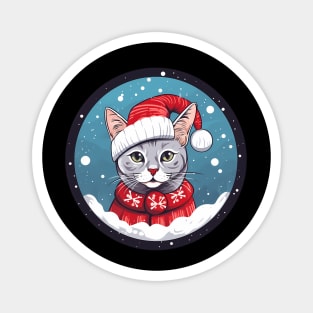 Egyptian Mau Cat Xmas, Love Cats Magnet